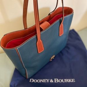Rare Dooney & Bourke Blue Leather Tote